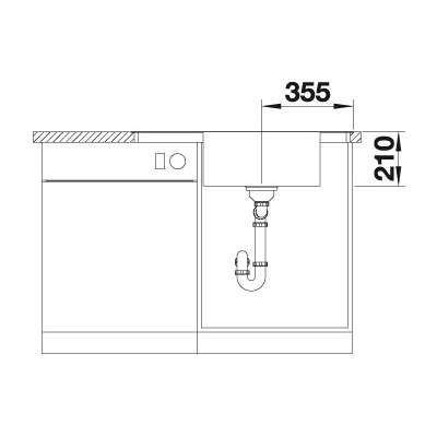 Blanco ANDANO XL 6 S-IF COMPACT Single Bowl with Drainer Inset Kitchen Sink - BL467840