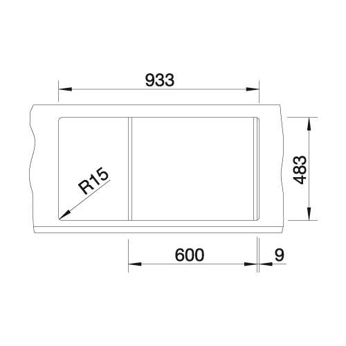 Blanco ANDANO XL 6 S-IF COMPACT Single Bowl with Drainer Inset Kitchen Sink - BL467840