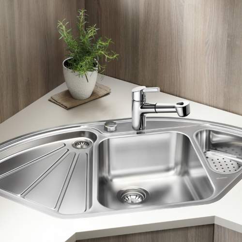 Blanco DELTA-IF 1.5 Bowl Inset Corner Kitchen Sink - BL450824