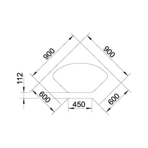 Blanco DELTA-IF 1.5 Bowl Inset Corner Kitchen Sink - BL450824