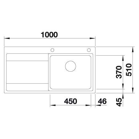 Blanco DIVON II  5 S-IF Single Bowl Inset Kitchen Sink with Drainer - BL467018