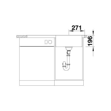 Blanco DIVON II  5 S-IF Single Bowl Inset Kitchen Sink with Drainer - BL467018