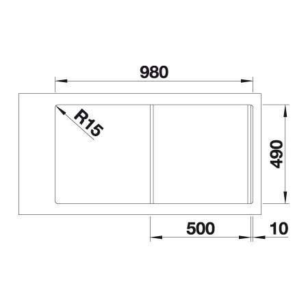 Blanco DIVON II  5 S-IF Single Bowl Inset Kitchen Sink with Drainer - BL467018