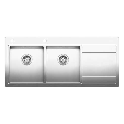 Blanco DIVON II  8 S-IF Double Bowl Inset Kitchen Sink with Drainer - BL467023