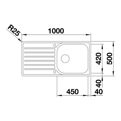 Blanco LANTOS XL 6 S-IF Single Bowl Inset Kitchen Sink - BL453630