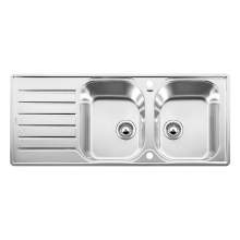 Blanco LANTOS 8 S-IF COMPACT Double Bowl Kitchen Sink with Drainer - BL453628
