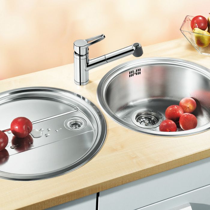 Blanco Rondo Set Round Bowl Sink And Drainer Sinks Taps Com Blanco Rondo Set Round Bowl Sink And, Stainless Steel Sink Round Bowl And Drainer
