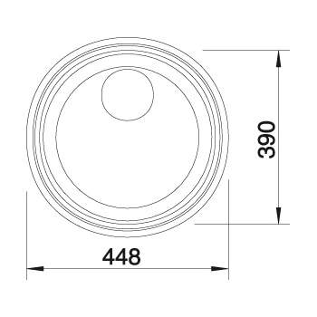 Blanco RONDO SOL-IF Round Bowl Inset Kitchen Sink - BL467027