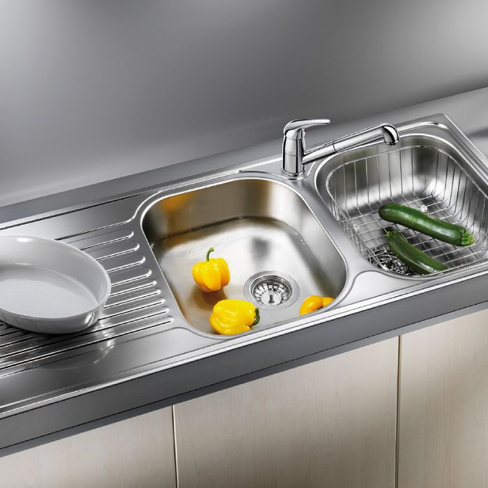 blanco 80cm double bowl inset sink