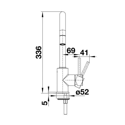 Blanco MIDA-S Kitchen Tap with Pull Out Spray