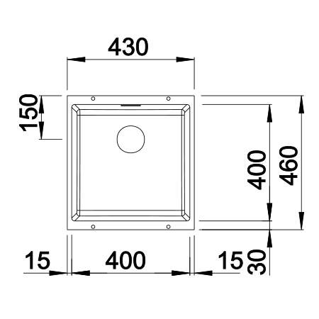 Blanco SUBLINE 400-U Silgranit® PuraDur II® Undermount Kitchen Sink