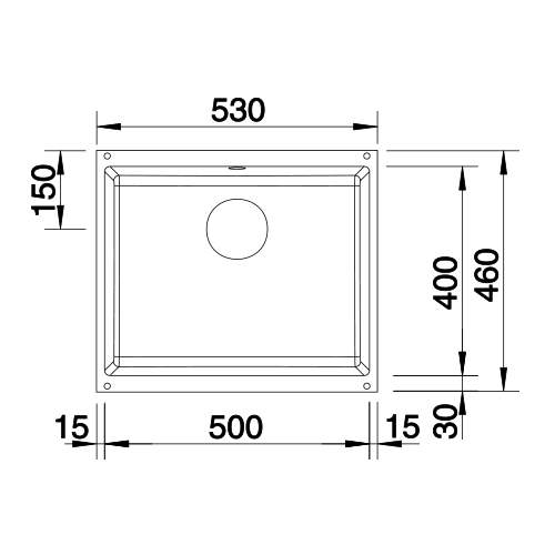 Blanco SUBLINE 500-U Silgranit® PuraDur II® Undermount Kitchen Sink