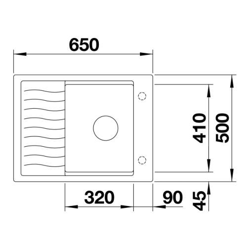 Blanco ELON 45 S Silgranit® PuraDur II® Inset Granite Kitchen Sink