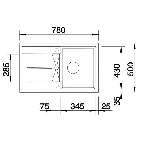 Blanco METRA 45 S Silgranit® PuraDur II® Inset Granite Kitchen Sink