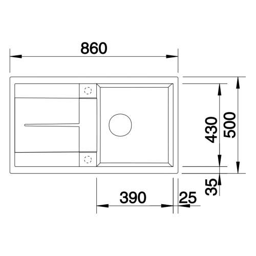 Blanco METRA 5 S Silgranit® PuraDur II® Inset Granite Kitchen Sink