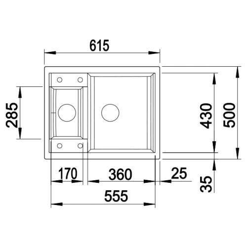 Blanco METRA 6 Silgranit® PuraDur II® Inset Granite Kitchen Sink