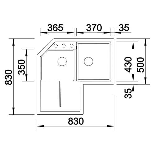 Blanco METRA 9 E Silgranit® PuraDur II® Inset Granite Kitchen Sink - BL467308