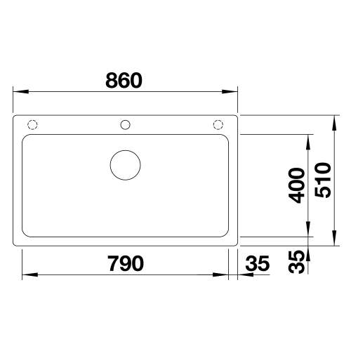 Blanco NAYA XL 9 Silgranit® PuraDur II® Inset Granite Kitchen Sink