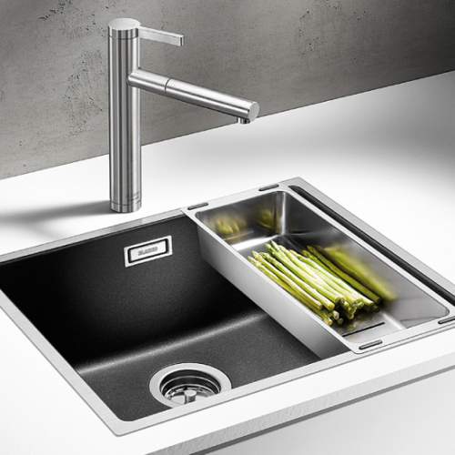 Blanco SUBLINE 500 IF STEEL FRAME Silgranit® PuraDur II® Inset Granite Kitchen Sink