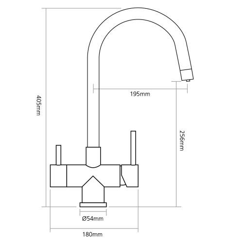 Caple Dalton Puriti Stainless Steel Kitchen Filter tap