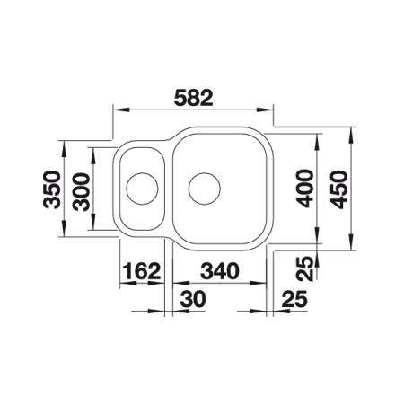 Blanco ESSENTIAL 530-U Undermount Kitchen Sink - BL453665