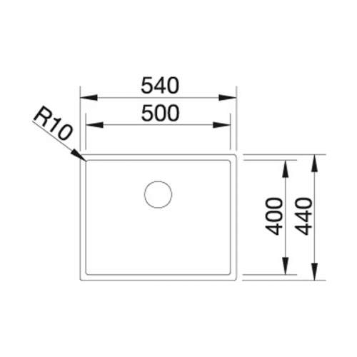 Blanco CLARON 500-U Steelart Elements  Kitchen Sink - BL467693