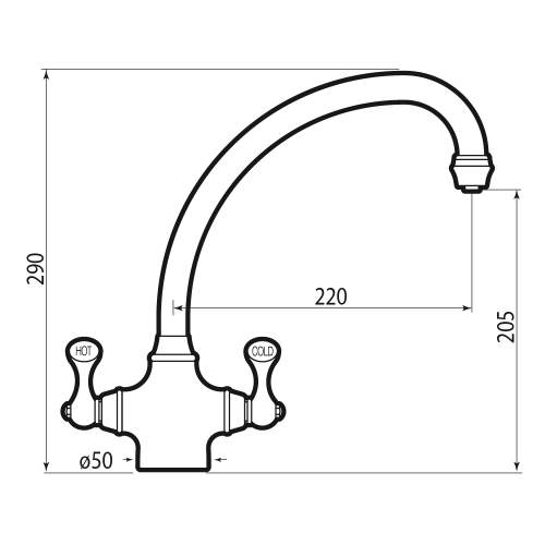 Perrin and Rowe Etruscan 4320 Kitchen Tap