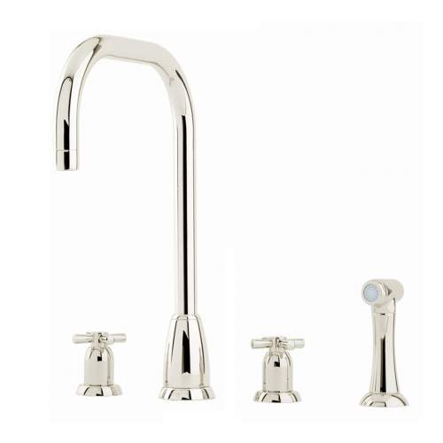 Perrin and Rowe CALLISTO 4892 3 Hole Kitchen Tap with Rinse