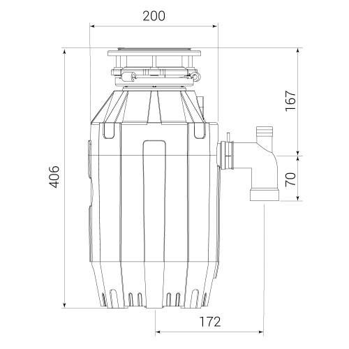 Franke Turbo Elite TE-125 Waste Disposal Unit