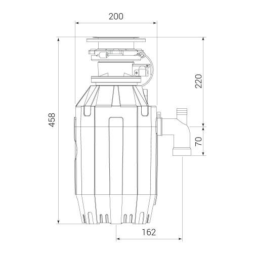 Franke Turbo Elite TE-125B Batch Feed Waste Disposal Unit - 134.0473.238