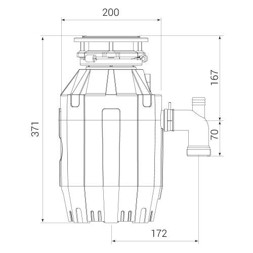 Franke Turbo Elite TE-75 Continous Feed Waste Disposal Unit