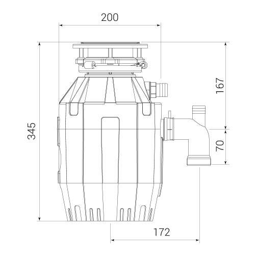 Franke Turbo Elite TE-50 Waste Disposal Unit - 134.0473.235