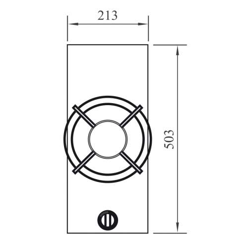 ALTAR PITT by Reginox - 1 PITT Individual Medium Gas Hob