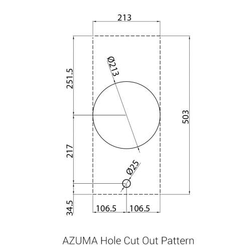 AZUMA PITT by Reginox - 1 PITT  Combined Wok/Simmer Gas Hob