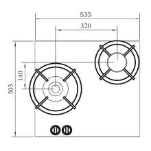 BALURAN PITT® by Reginox - 2 PITT  Individual Gas Hobs