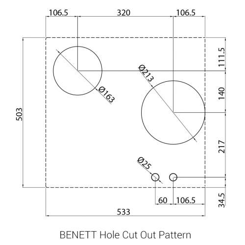 BENNETT PITT by Reginox - 2 PITT  Individual Gas Hobs