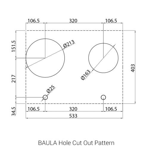 BAULA PITT by Reginox - 2 PITT  Individual Gas Hobs