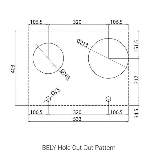 BELY PITT by Reginox - 2 PITT  Individual Gas Hobs