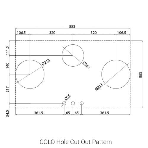 COLO PITT by Reginox - 3 PITT Individual Gas Hobs