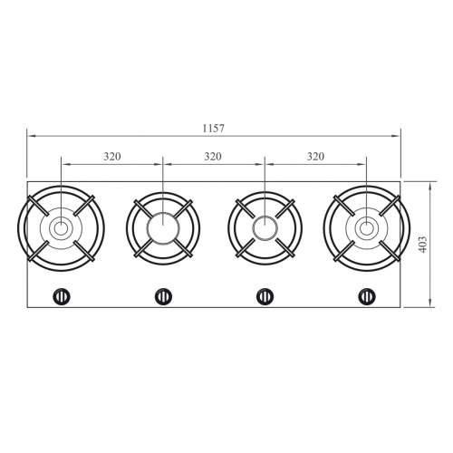 DANAU PITT by Reginox - 4 PITT Individual Gas Hobs