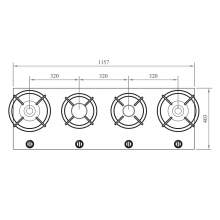 DANAU PITT by Reginox - 4 PITT Individual Gas Hobs