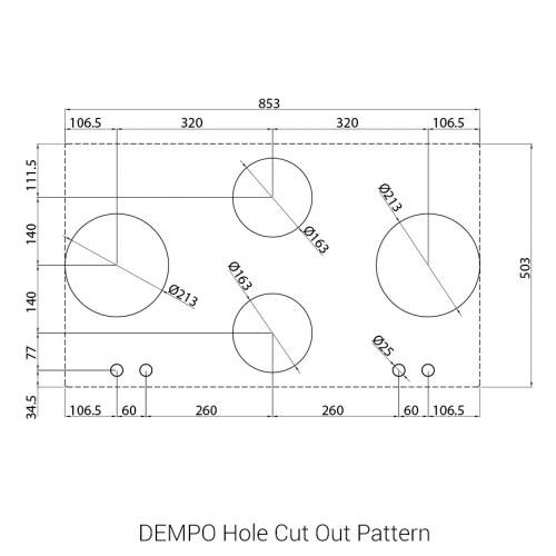 DEMPO PITT by Reginox - 4 PITT Individual Gas Hobs