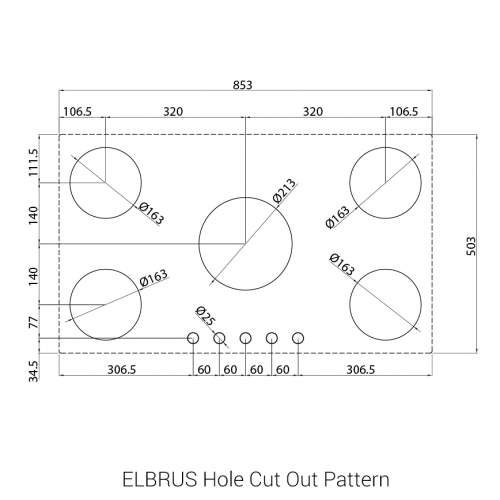 ELBRUS PITT by Reginox - 5 PITT Individual Burner Gas Hobs