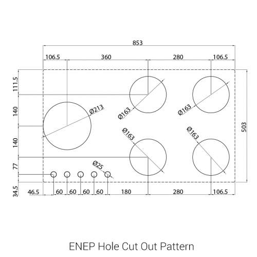 ENEP PITT by Reginox - 5 PITT Individual Burner Gas Hobs