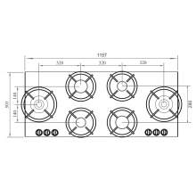 FOESSA PITT® by Reginox - 6 PITT Individual Burner Gas Hobs