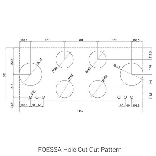 FOESSA PITT® by Reginox - 6 PITT Individual Burner Gas Hobs