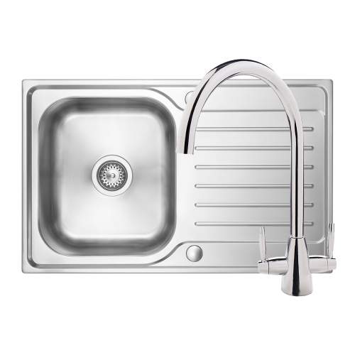 Bluci RUBUS 17 1.0 Bowl Kitchen Sink & Rienza Chrome Tap Pack