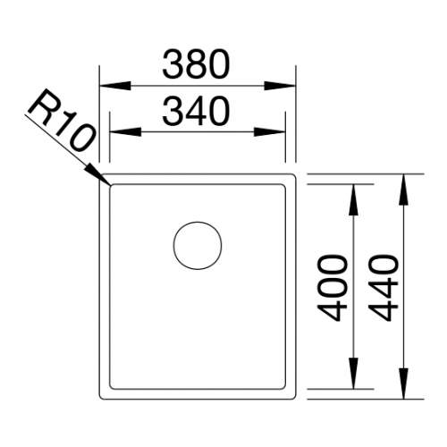 Blanco CLARON 340-U Steelart Elements Undermount Kitchen Sink - Model: BL467690