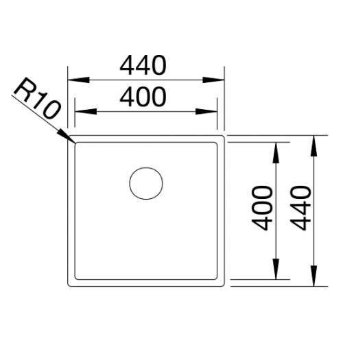 Blanco CLARON 400-U Steelart Elements Undermount Kitchen Sink Model: BL467691