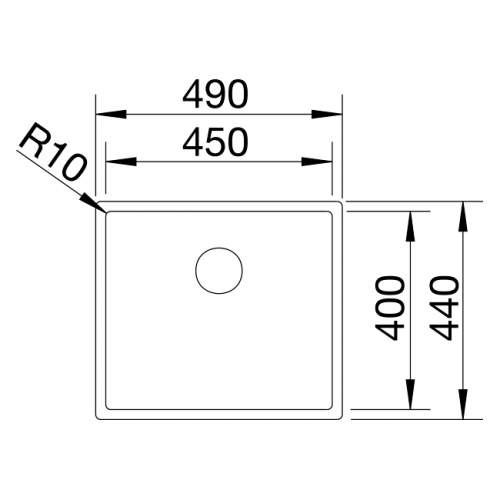 Blanco CLARON 450-U Steelart Elements Stainless Steel Undermount Kitchen Sink - Model: BL467692